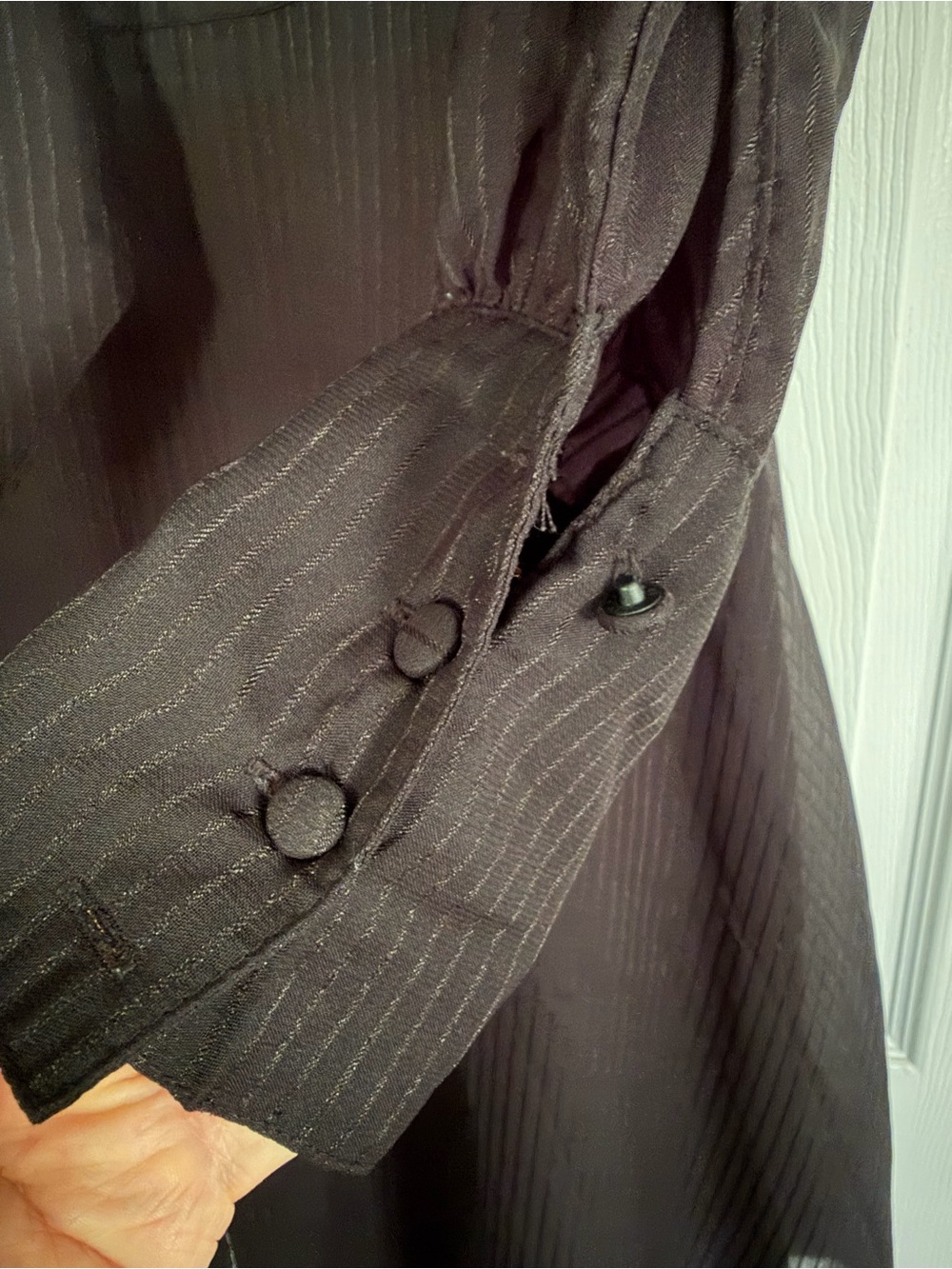 Black Long-Sleeve Tie-Neck Midi Dress - Picture 2 of 8